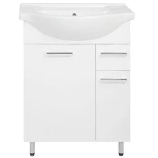 Cabinet with sink Astor, White gloss, 65 cm